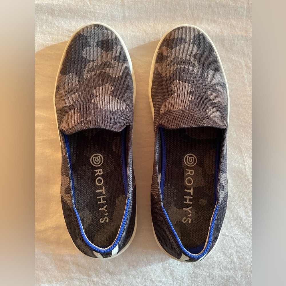 Rothy’s Slipon Sneaker in Grey Camo (retired pattern)